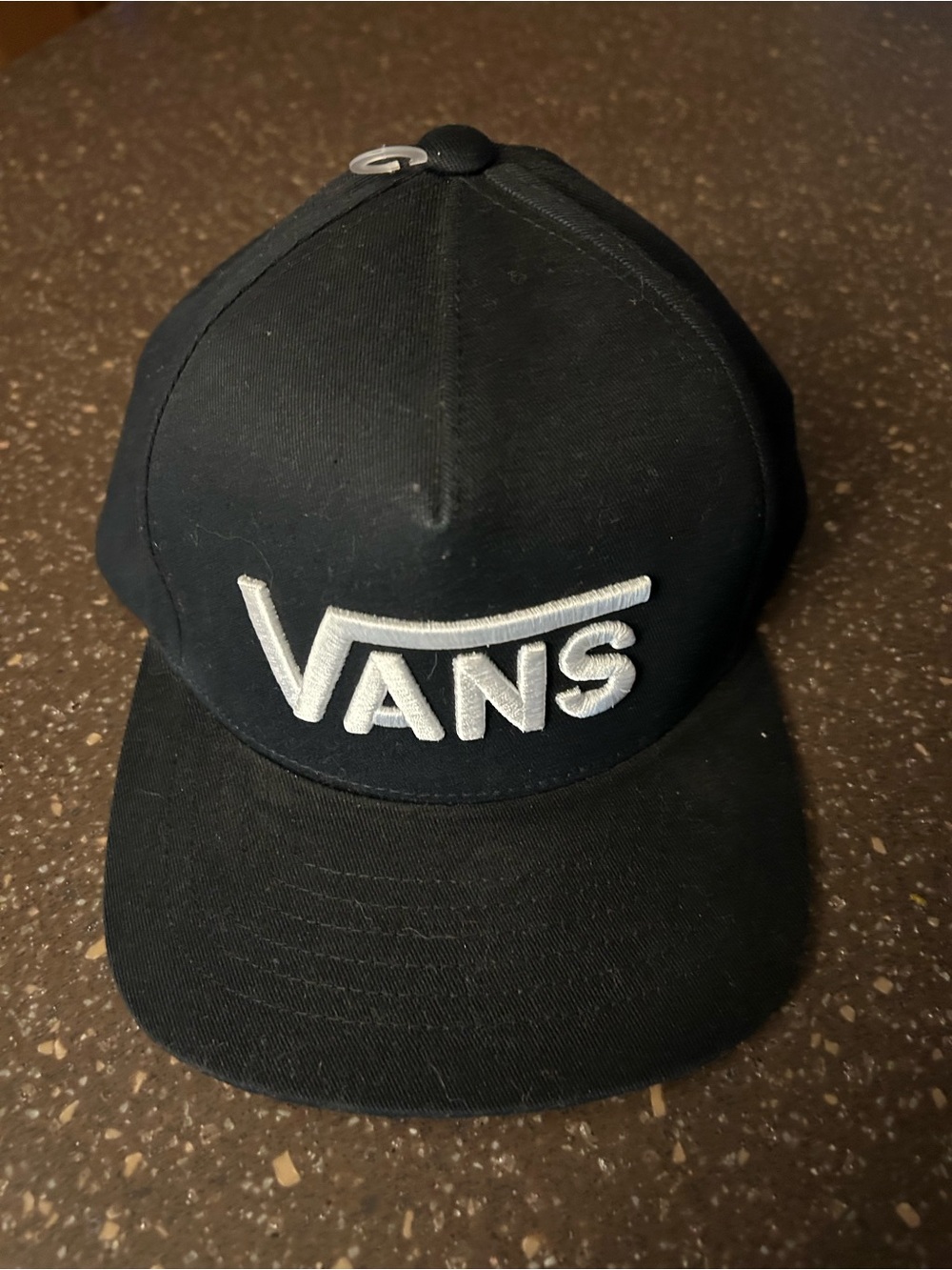Vans Black Hat with White Embroidered Logo